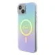 Guess dėklas iPhone 15 Plus telefonui IML Iridescent MagSafe, turkio spalvos