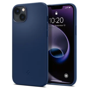 Spigen Silicone Fit Mag dėklas su MagSafe skirtas iPhone 14 Plus, mėlynas
