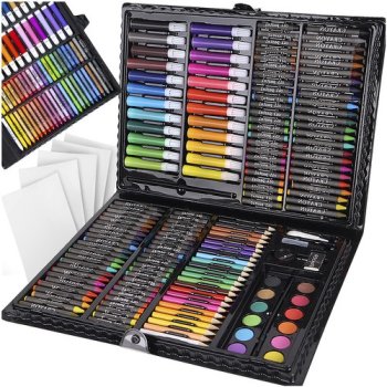 Maaleo Art and Painting Set in Suitcase, 168 Pcs, Black