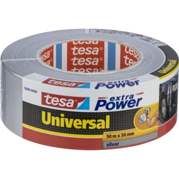 Audinio lipnioji juosta Tesa extra Power, 50 m x 50 mm, sidabrinė
