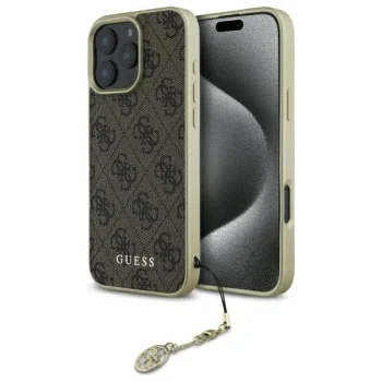 Guess GUHCP16XGF4GBR iPhone 16 Pro Max 6.9" brown/brown hardcase 4G Charms Collection