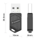 Dvigubo dažnio USB Wi-Fi 6 ir Bluetooth 5.4 adapteris Wozinsky WAX-900, juodas