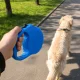 Automatinis šunų pavadėlis, juostinis, su fiksatoriumi, 5m, iki 15kg, mėlynas