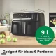 Karšto oro gruzdintuvė Bosch Serie 4 MAFD440B7, 2x4.5 l, 2500 W, juoda