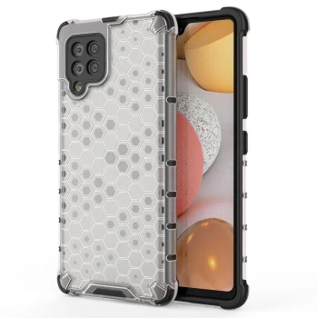 Dėklas Samsung Galaxy A42 5G Honeycomb Case su TPU rėmeliu, skaidrus