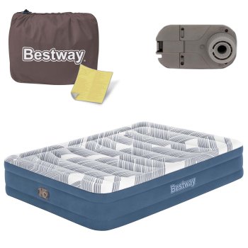 Bestway Queen pripučiama lova su integruotu siurbliu, 203x152x36 cm, 6712Y