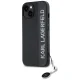 Karl Lagerfeld dėklas iPhone 15 / 14 / 13 Saffiano Rhinestones & Charm, juodas