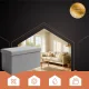 Ruhhy 00026131 Folding Storage Ottoman 76x38x38cm, Grey