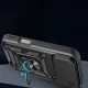 Hybrid Armor Camshield iPhone 17 Pro Case with Stand and Camera Cover, Black