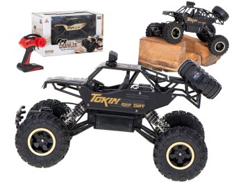 Ikonka Rock Crawler 1:12 4WD RC radijo bangomis valdomas automobilis, juodas