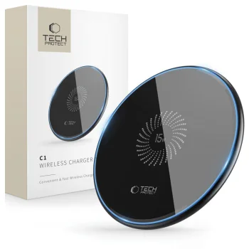 Belaidis indukcinis įkroviklis Tech-Protect QI15W-C1 15W, juodas