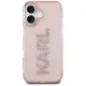 Karl Lagerfeld IML Rhinestones Logo dėklas telefonui iPhone 16, rožinis
