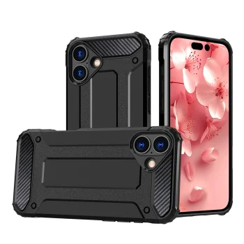 Hybrid Armor iPhone 16 Case, Black