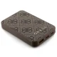 Guess Powerbank 5000mAh 15W 4G Leather Metal Logo, Brown