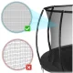 Vidinis batuto apsauginis tinklas Neo-Sport 252 cm 8FT 6 stulpams