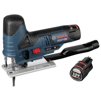 Akumuliatorinis siaurapjūklis Bosch GST 12V-70, 2x 3.0 Ah, lagaminas