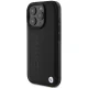BMW Leather Hot Stamp dėklas, skirtas iPhone 16 Pro, juodas