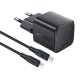 Acefast A118 C-L 30W GaN USB-C Charger with Lightning Cable, Black