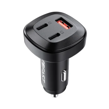 Acefast B3 66W automobilinis įkroviklis su 2x USB-C ir 1x USB jungtimis, juodas