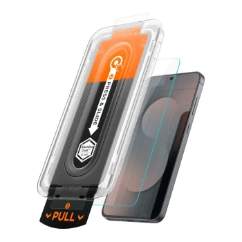 Apsauginis stiklas Spigen Glas.tR „EZ Fit Pro“, skirtas Samsung Galaxy S25 FE (2 vnt.)