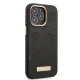 Guess Peony Logo Plate MagSafe dėklas, skirtas iPhone 13 / 13 Pro, juodas