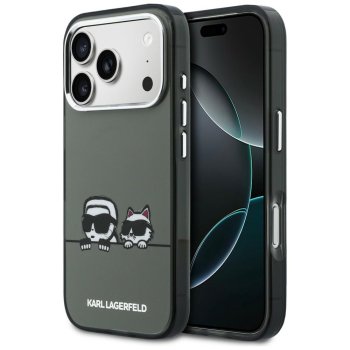 Karl Lagerfeld IML Karl & Choupette Peekaboo Logo MagSafe Phone Case Cover iPhone 17 Pro Max - Black