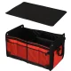 Car Trunk Organizer 56L XXL, Foldable with Lid, Black/Red