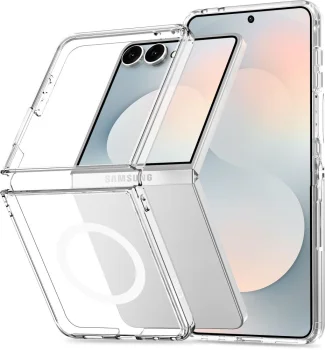 Dėklas Tech-Protect FlexAir Hybrid MagSafe skirtas Samsung Galaxy Z Flip 8, skaidrus