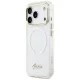 Guess IML Gradient Script Metal MagSafe dėklas skirtas iPhone 17 Pro, baltas