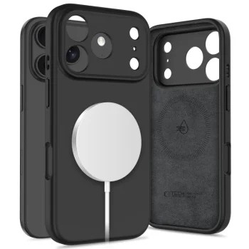 Dėklas Tech-Protect BasicMag MagSafe skirtas iPhone 17 Pro Max, juodas matinis