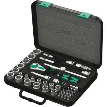 Terkšlės ir galvučių komplektas Wera 8100 SB 2 Zyklop Speed 3/8", 43 dalių