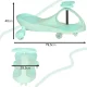 Swing Fix S3 Gravity Ride-On Car with LED Rubber Wheels, Mint