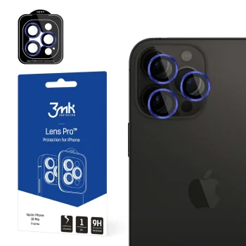 "3mk Lens Protection Pro" kameros apsauginis stiklas iPhone 15 Pro Max, mėlynas