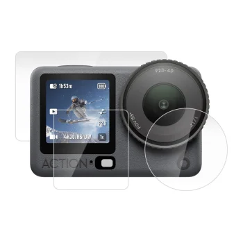 Puluz apsauginių stiklų rinkinys kamerai DJI Osmo Action 6, PU1067T (3 vnt.)