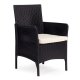 MultiGarden sodo baldų komplektas 138905, 2 kėdės ir stalas, juodas