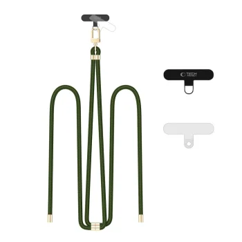 Tech-Protect C7S Adjustable Crossbody Phone Strap, Olive