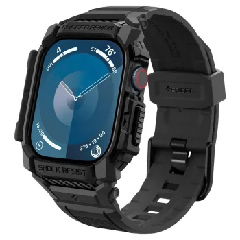 Spigen Rugged Armor Pro dėklas su dirželiu Apple Watch 10 (42mm), juodas