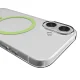 Puro Lite Mag dėklas iPhone 17 su MagSafe palaikymu, skaidrus su žaliu žiedu