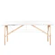 Sulankstomas medinis masažo stalas Case WOOD COMFORT, 2 dalių, baltas
