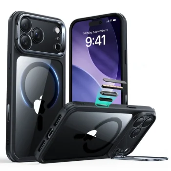 ESR Classic Hybrid Kickstand MagSafe Phone Case Cover iPhone 17 Pro Max - Clear Black