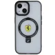 Ferrari dėklas iPhone 15 telefonui su MagSafe ir žiedu, skaidrus