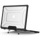 Tech-Protect SmartShell Pro dėklas MacBook Air 13\" (M2/M3/M4) kompiuteriui, juodas / skaidrus