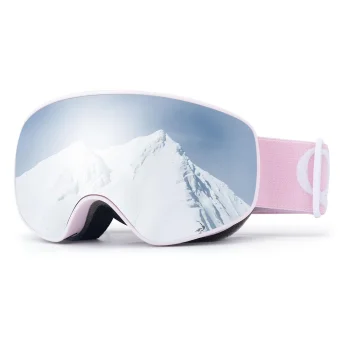 Vaikiški slidinėjimo akiniai Qunature Pink M/L, rožiniai