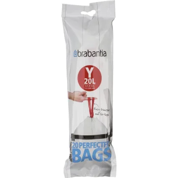 Brabantia PerfectFit šiukšlių maišai Type Y, 20 l, 20 vnt., balti