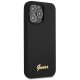 Guess Silicone Script dėklas, skirtas iPhone 13 Pro Max, juodas
