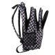 Kruzzel 30L Backpack with Shoe Bag, Checkered, Black