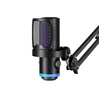Žaidimų mikrofonas BOYA CastMic G40B su laikikliu, USB-C, juodas