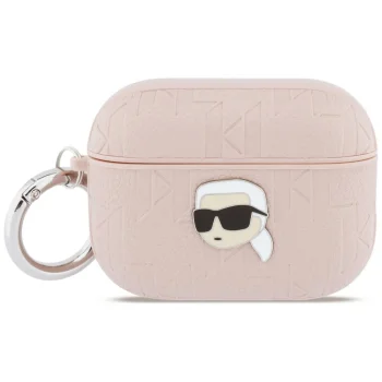 Karl Lagerfeld Monogram Karl Head Case for AirPods Pro 3, Pink