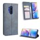 OnePlus 8 Pro Vintage Texture PU Leather Case Wallet Cover, Blue
