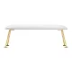 MOMO 6-M Manicure Armrest, Quilted White/Gold